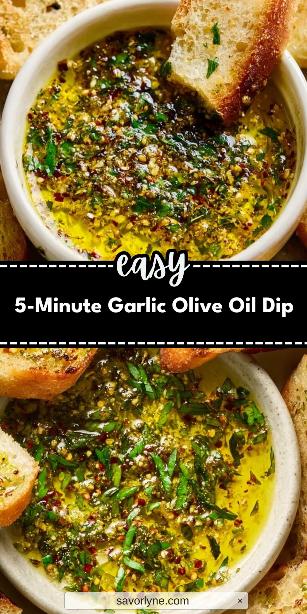 5-Minute Garlic Olive Oil Dip