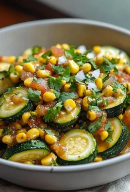 Plate of Calabacitas featuring zucchini, corn, and spices