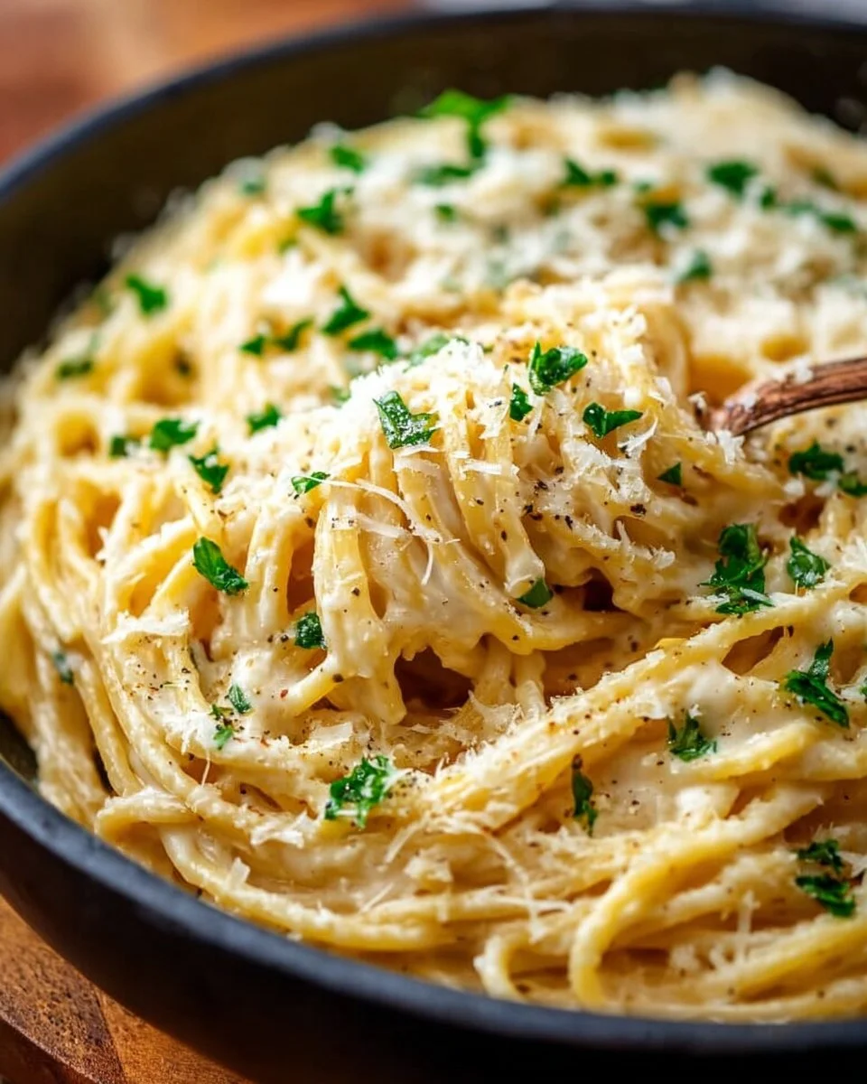 Cheesy Garlic Parmesan Spaghetti