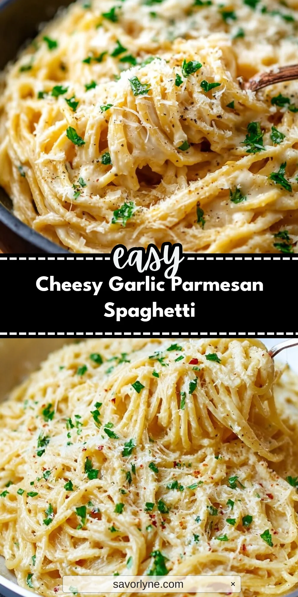Cheesy Garlic Parmesan Spaghetti