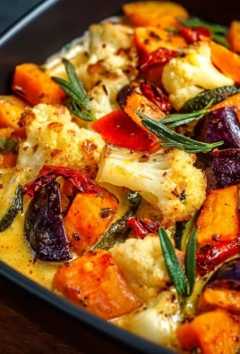 Cheesy Marry Me Roasted Vegetable Medley served in a colorful dish