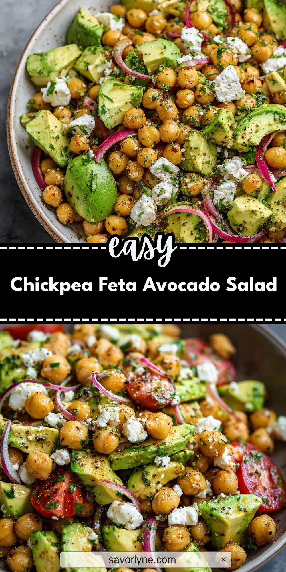Chickpea Feta Avocado Salad
