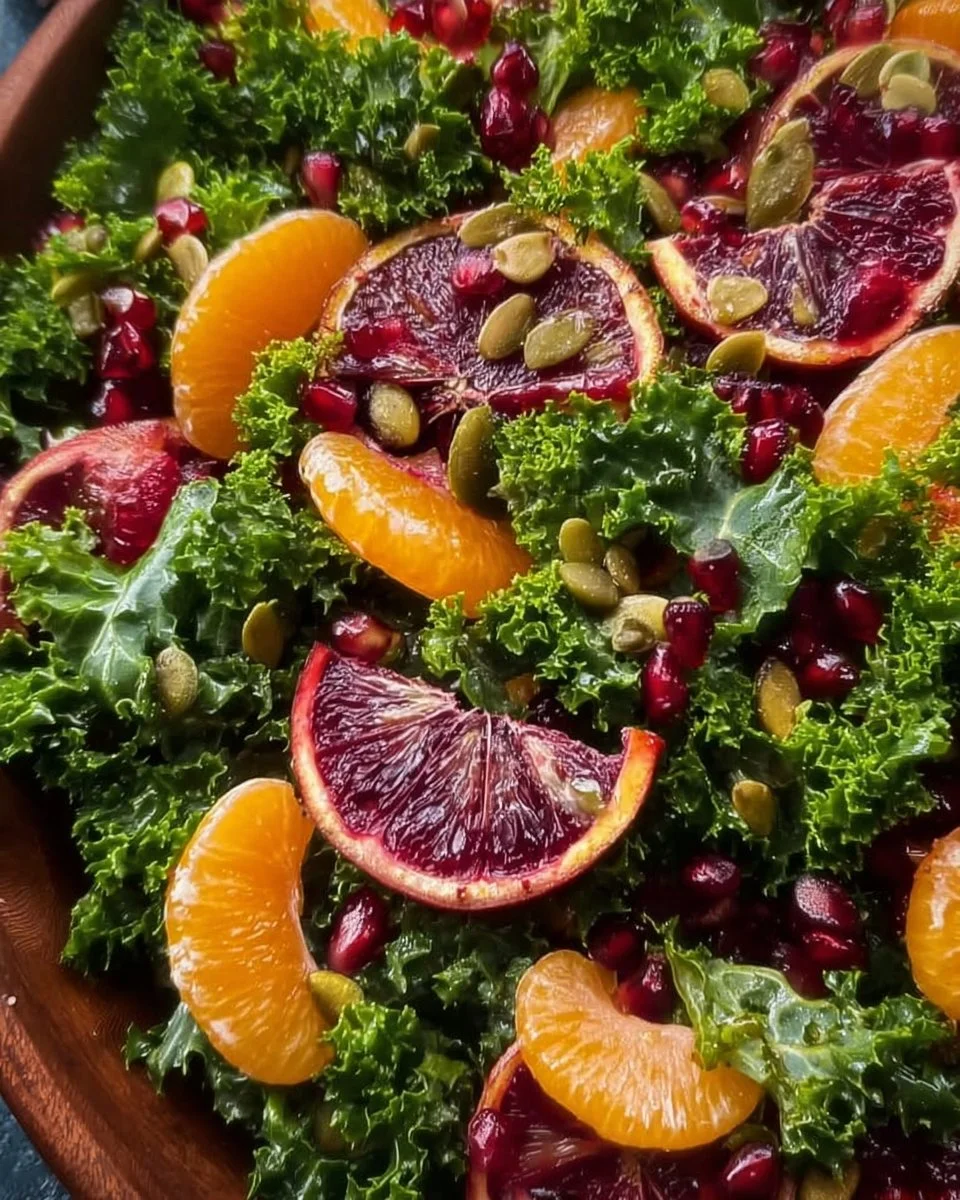 Citrus Pomegranate Kale Salad