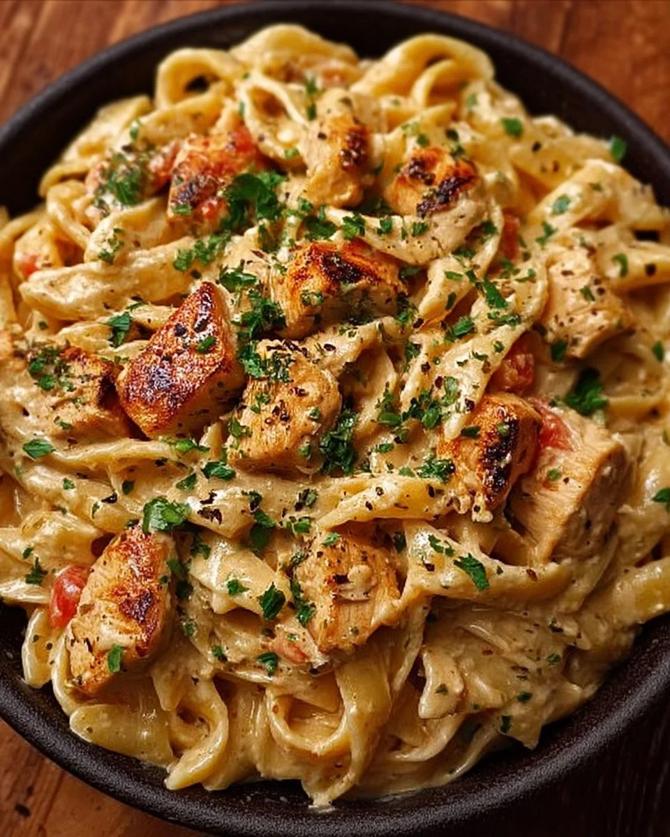 Creamy Cajun Chicken Pasta dish with vibrant colors and bold flavors