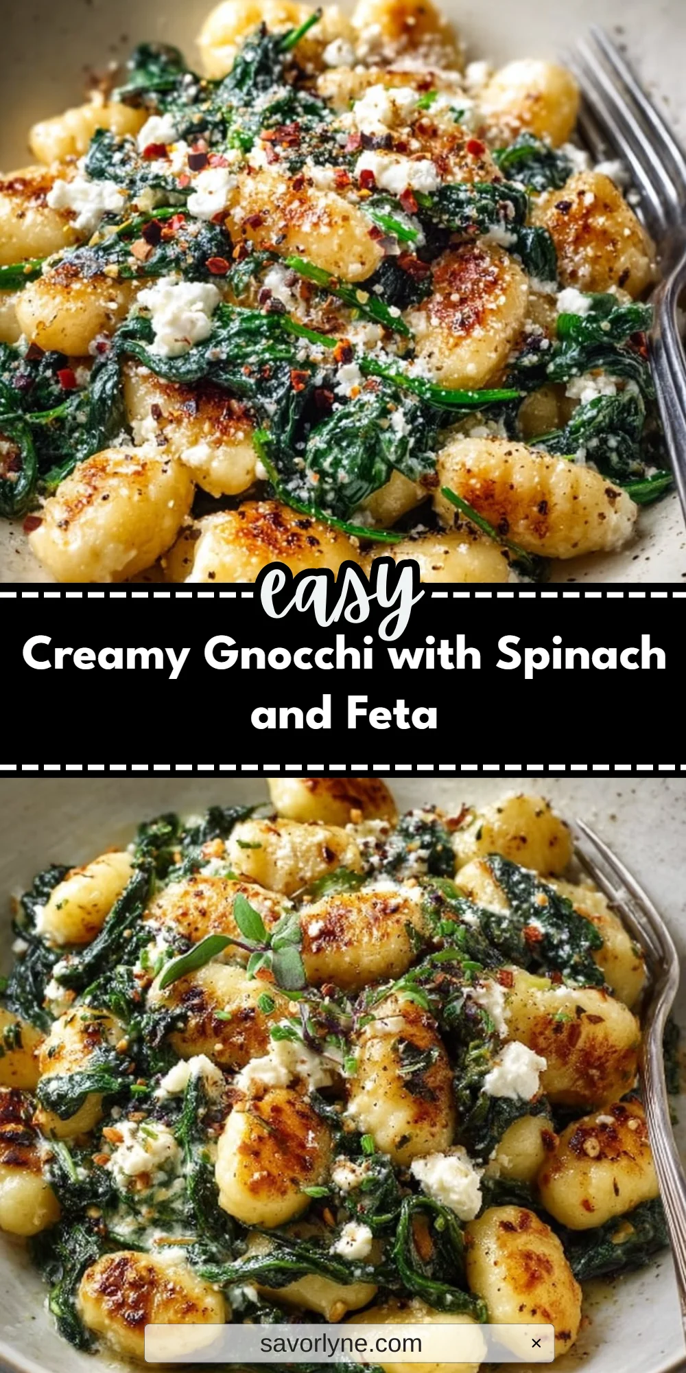Creamy Gnocchi with Spinach and Feta