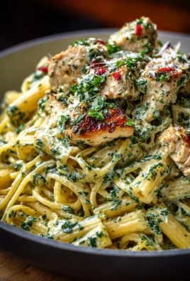 Creamy pesto chicken pasta served in a bowl, garnished with basil and parmesan.