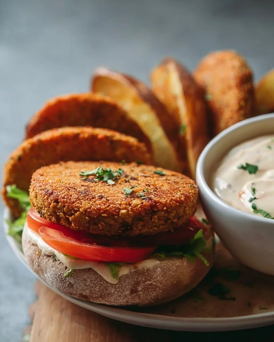 Delicious easy lentil burgers made with 6 simple ingredients