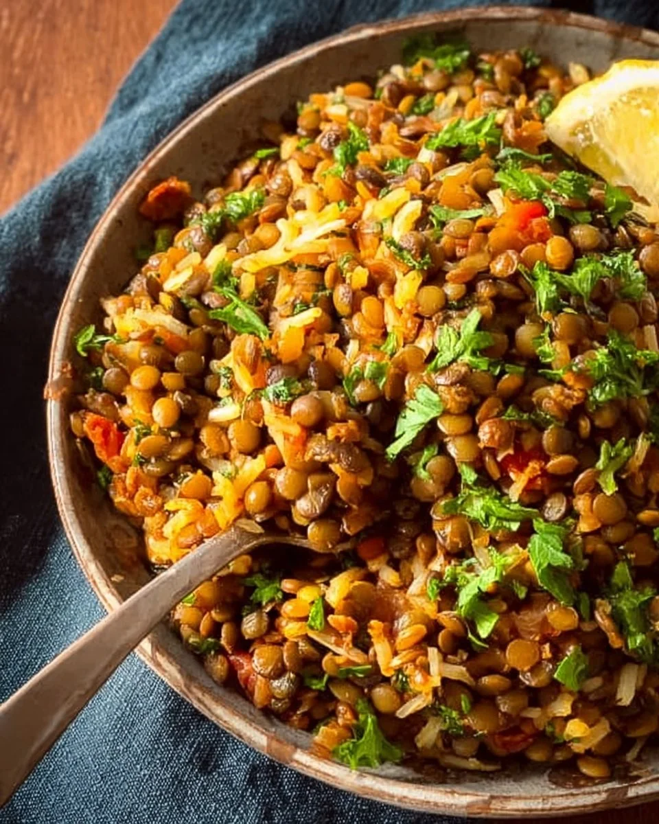 Easy Mediterranean Lentils and Rice