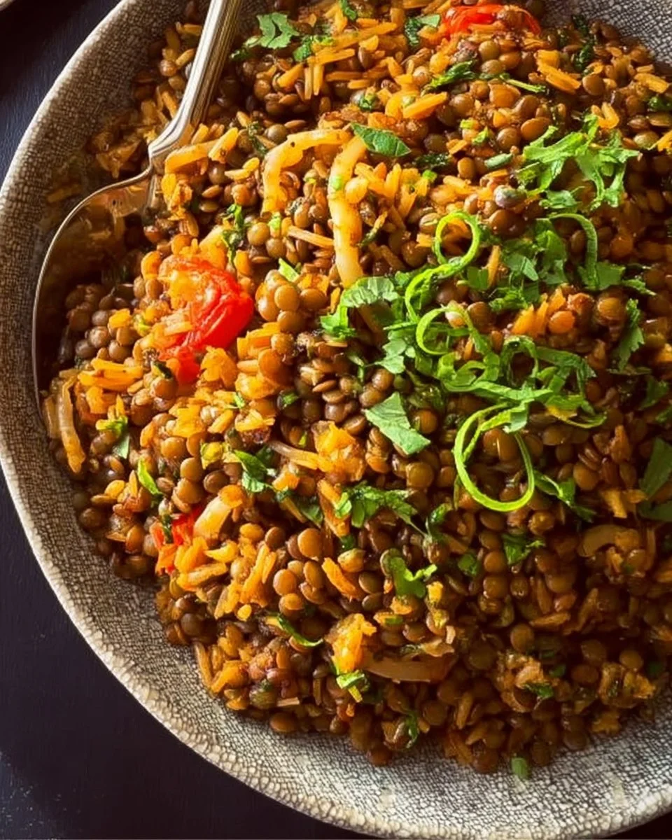 Easy Mediterranean Lentils and Rice