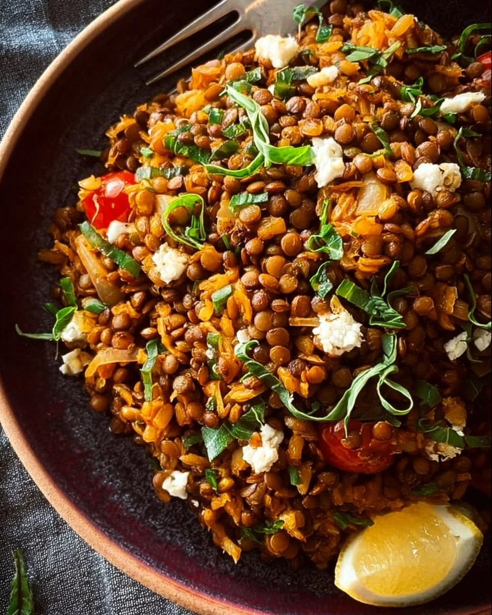 Easy Mediterranean Lentils and Rice