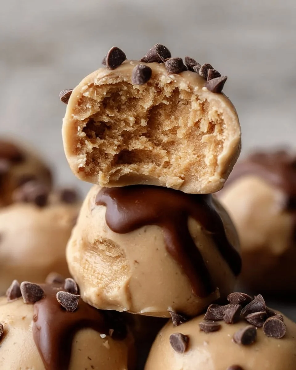 Frozen Greek yogurt peanut butter bites ready to enjoy as a healthy treat