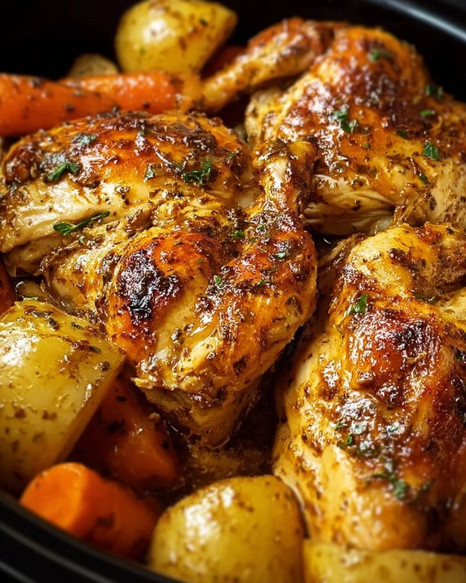 Delicious Garlic Butter Chicken prepared in a crockpot for tender, flavorful meals