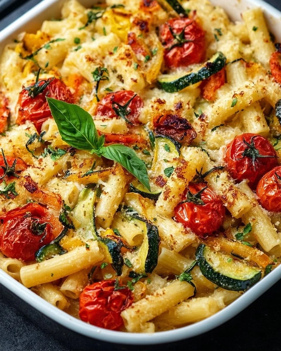 Healthy Baked Feta Pasta with Vegetables