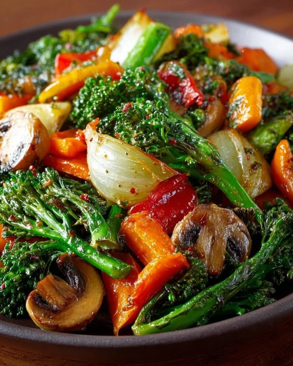 Colorful sautéed vegetables served as a healthy and nutritious side dish