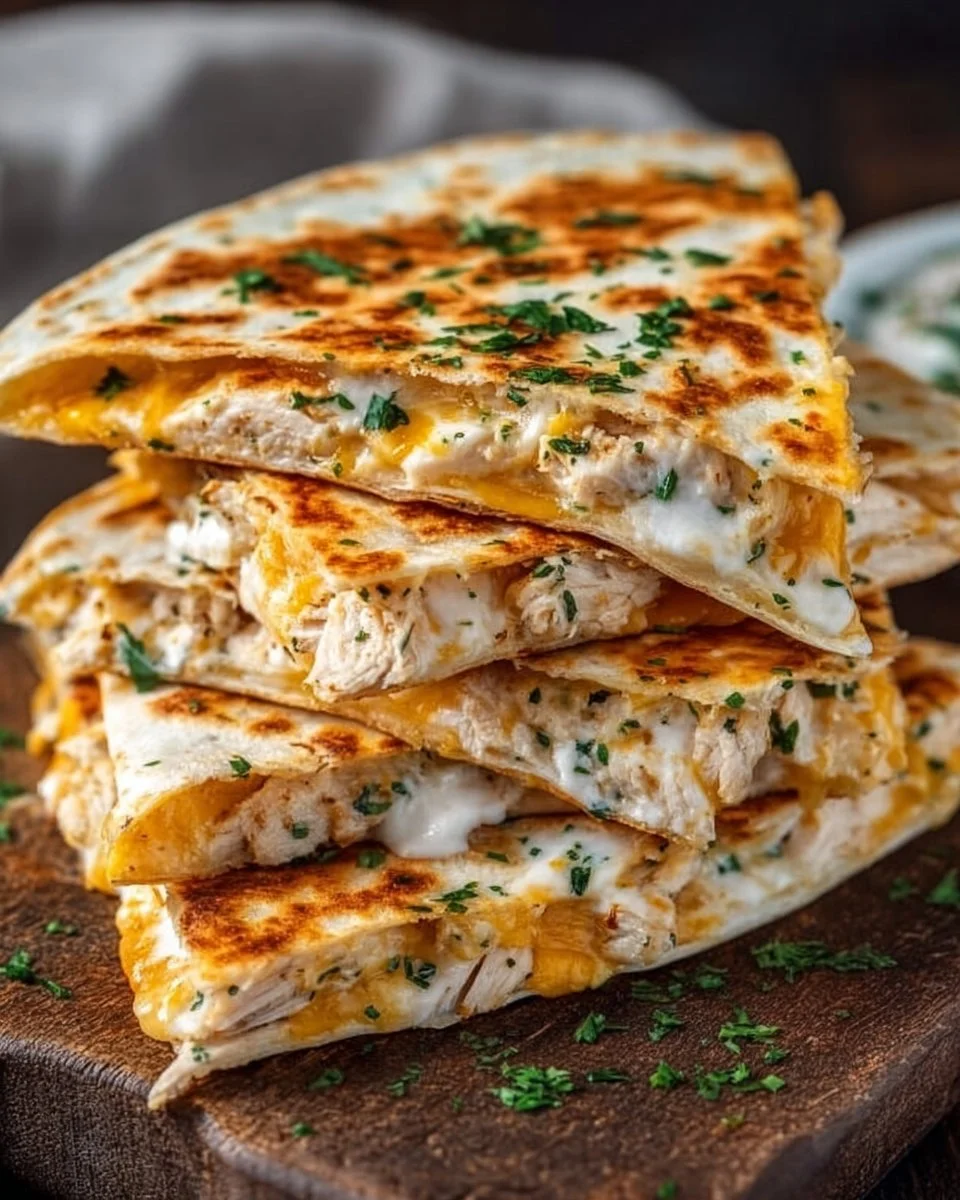 High-Protein Chicken Ranch Quesadilla