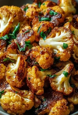 Honey Curry Roasted Cauliflower dish garnished with herbs and spices