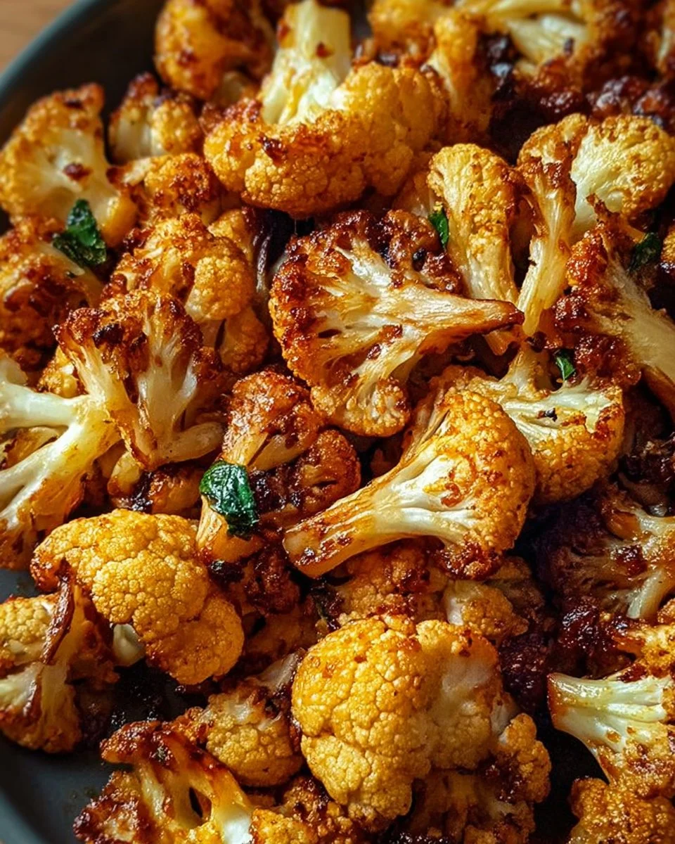 Honey Curry Roasted Cauliflower