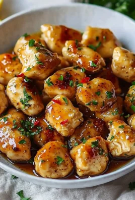 Delicious Honey Garlic Chicken Bites served on a platter