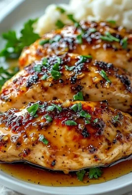 Honey Garlic Chicken Breasts served with vegetables on a plate