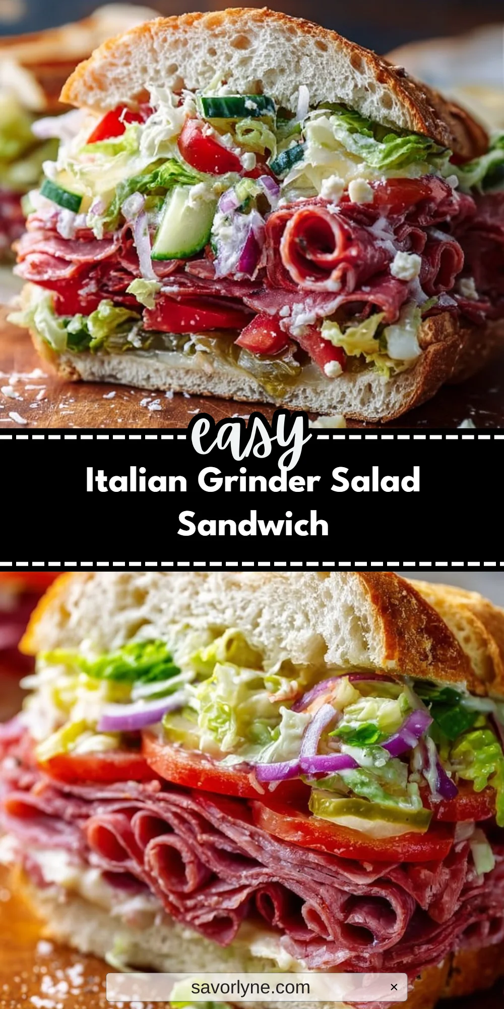 Italian Grinder Salad Sandwich