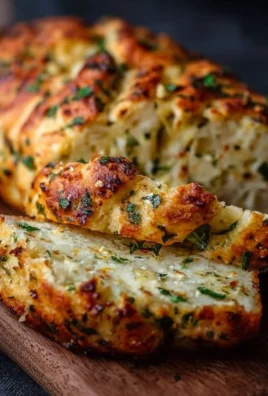Freshly baked Italian Herbs and Cheese Bread with aromatic herbs and melted cheese