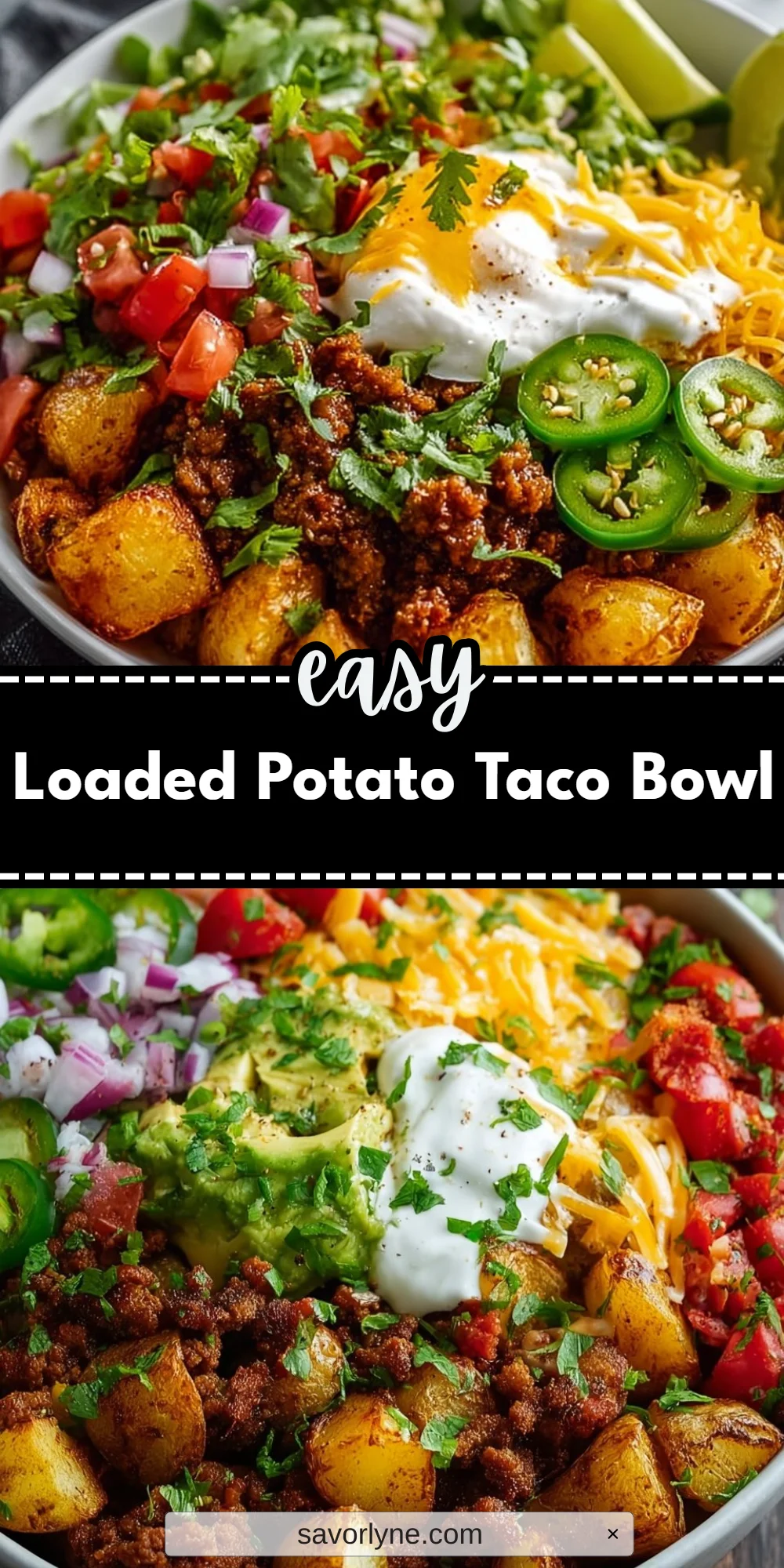 Loaded Potato Taco Bowl