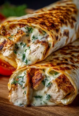 Low Carb Cheesy Garlic Chicken Wraps with fresh ingredients and flavorful sauce