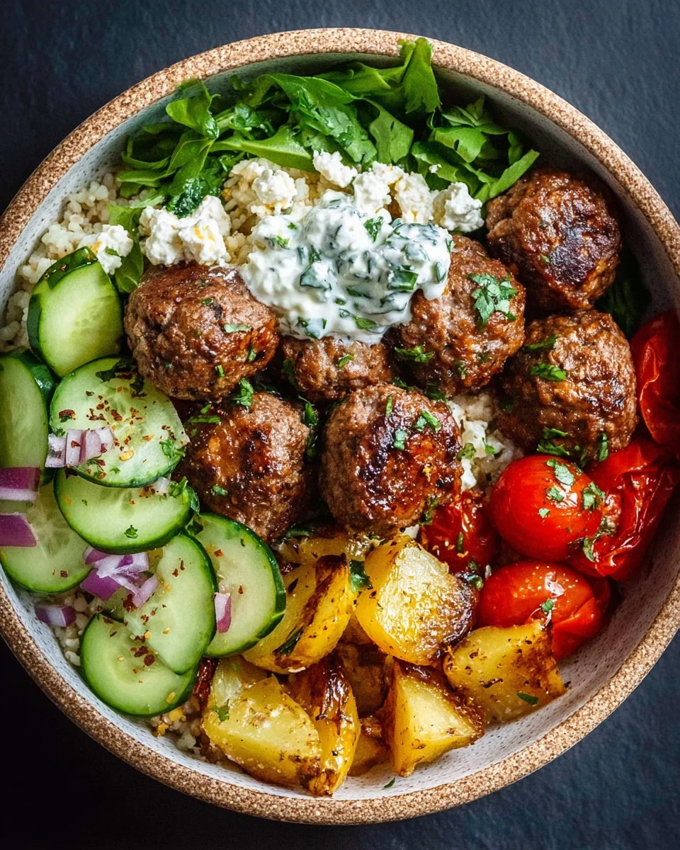Mediterranean Meatball Bowl