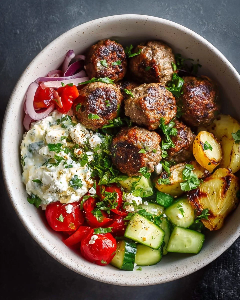 Mediterranean Meatball Bowl