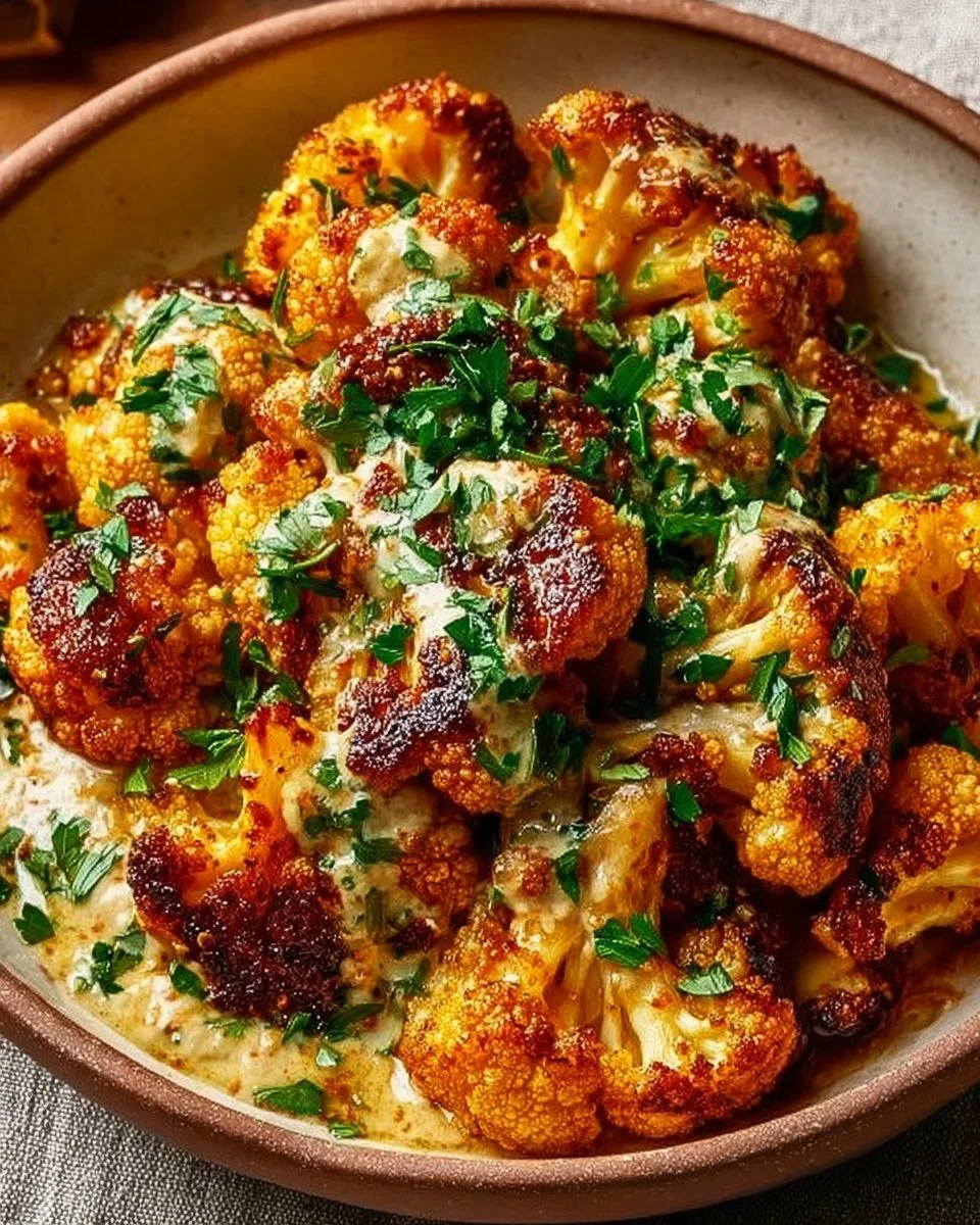 Moroccan Cauliflower with Tahini-Honey