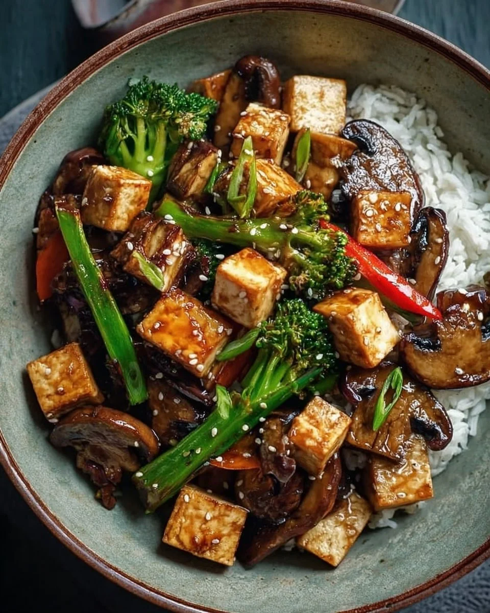 Mushroom and Tofu Stir-Fry