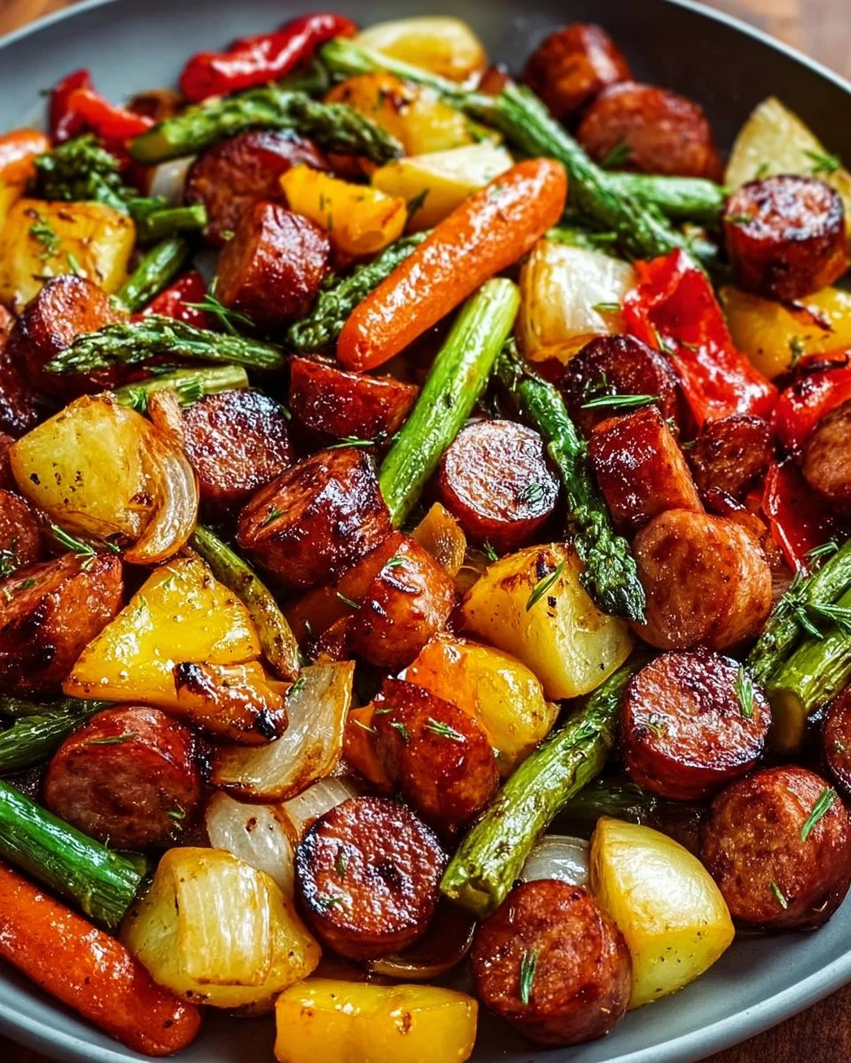 One-Pan Honey Garlic Kielbasa & Veggies: Easy Family Delight