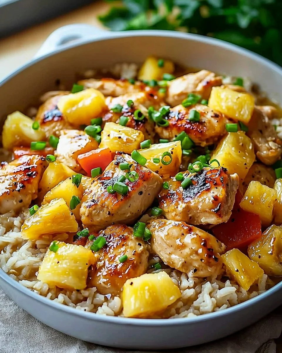 One-Pan Pineapple Chicken & Rice