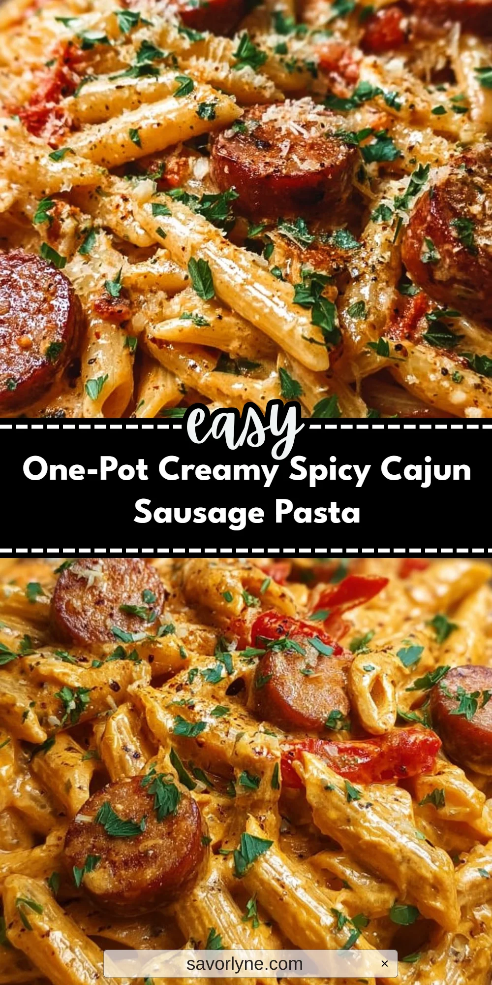 One-Pot Creamy Spicy Cajun Sausage Pasta