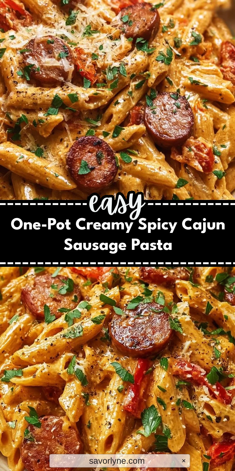 One-Pot Creamy Spicy Cajun Sausage Pasta