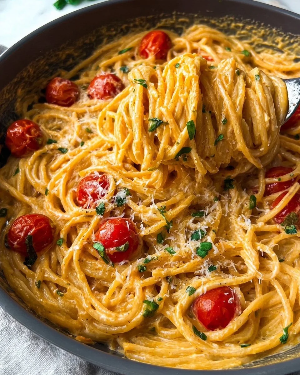 Roasted Tomato and Garlic Ricotta Pasta