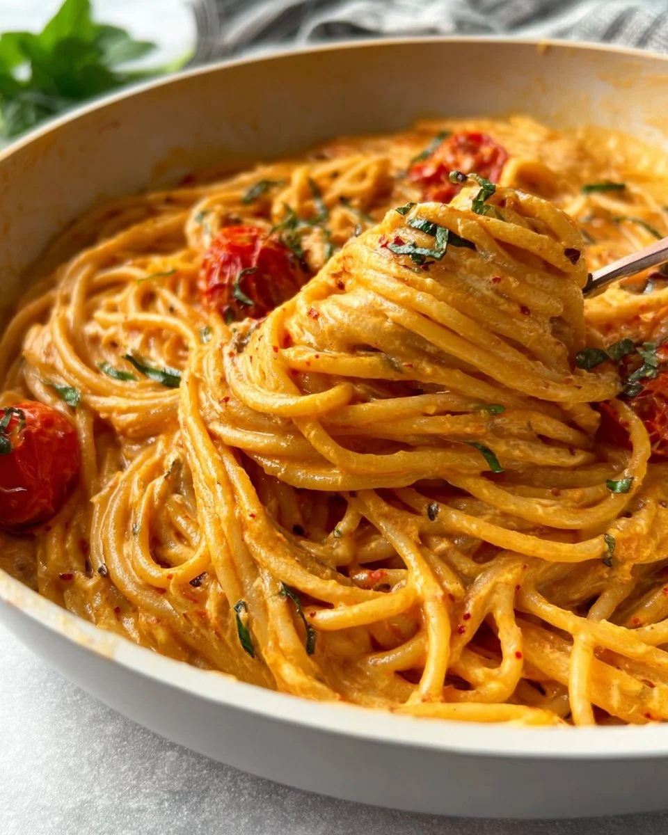 Roasted Tomato and Garlic Ricotta Pasta