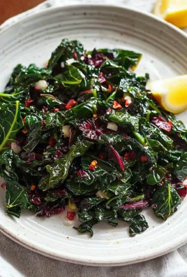 Plate of sautéed Swiss chard with garlic and olive oil