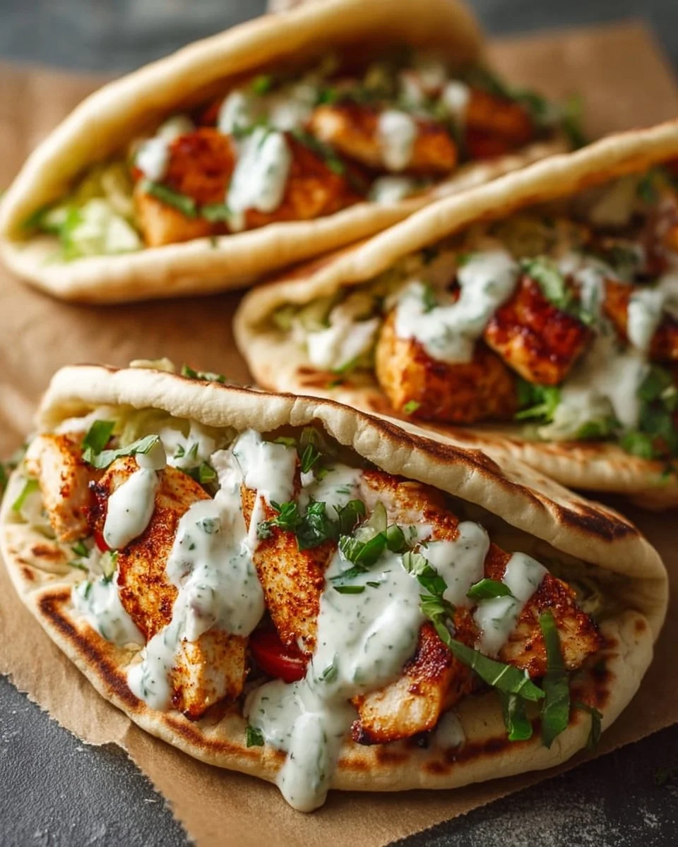 Sheet Pan Chicken Pitas with Herby Ranch Recipe