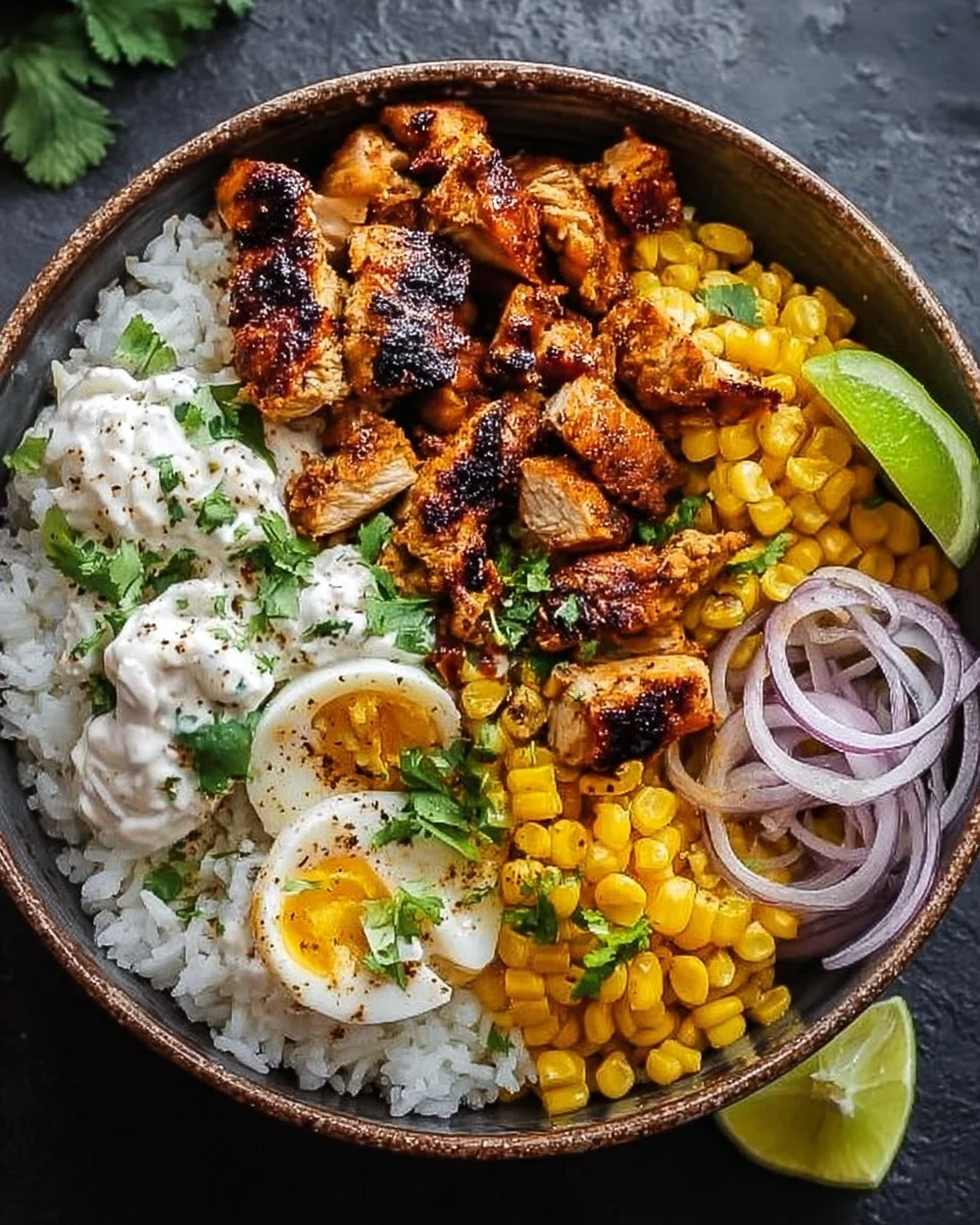 Street Corn Chicken Rice Bowl