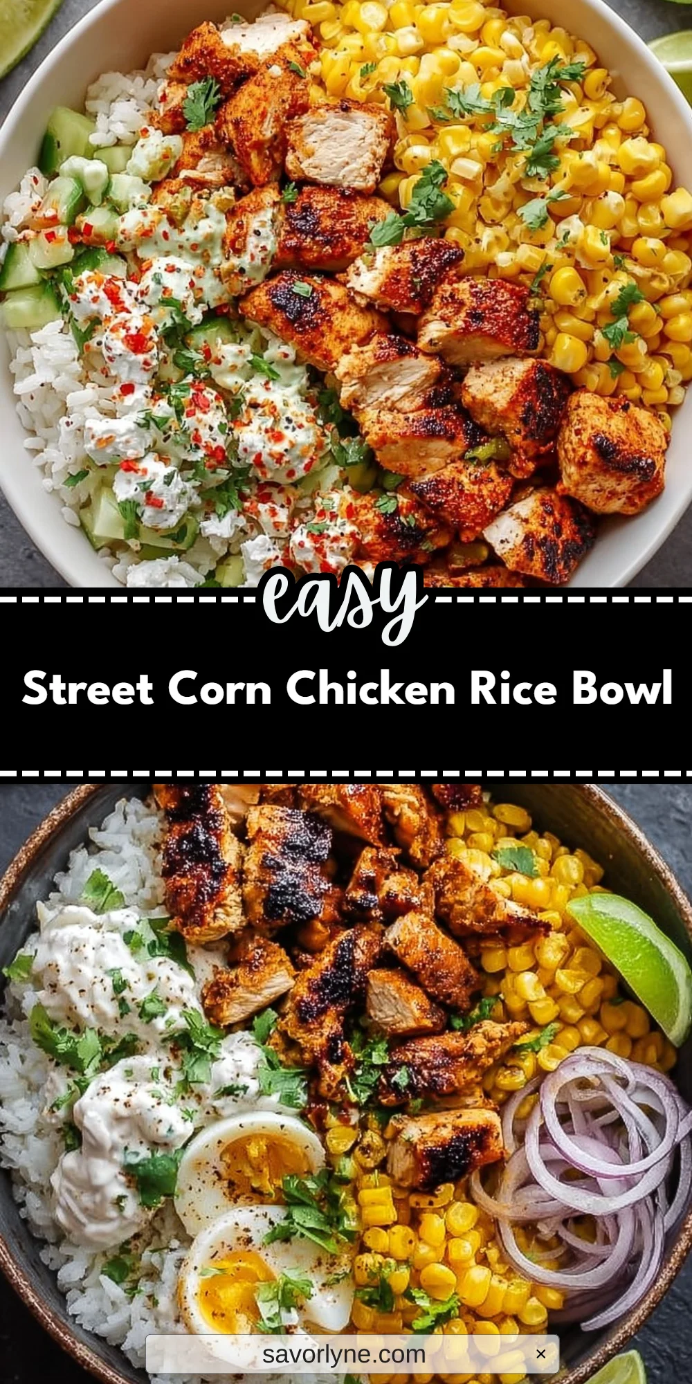 Street Corn Chicken Rice Bowl
