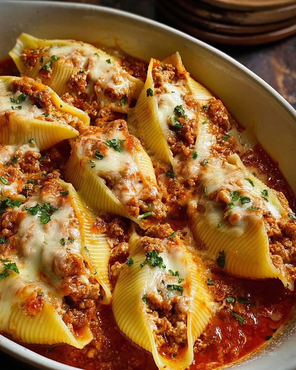 Delicious stuffed pasta shells filled with cheese and herbs