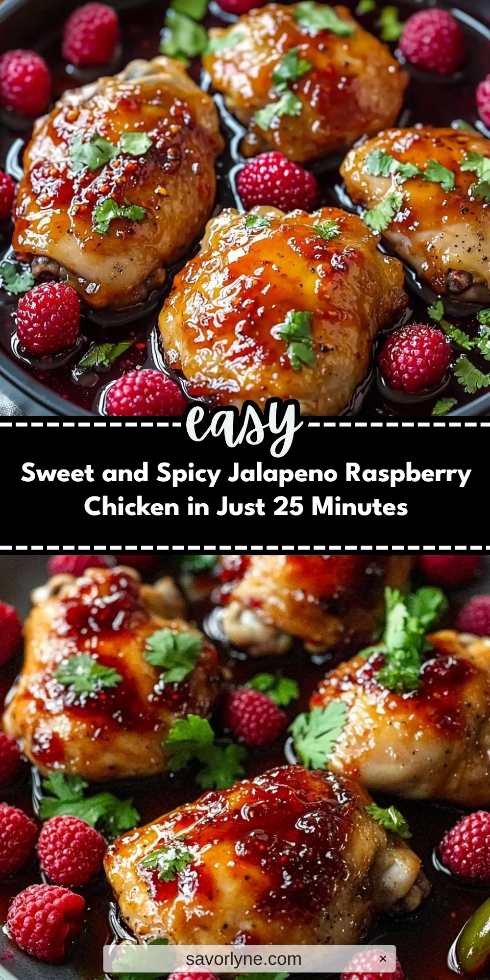 Sweet and Spicy Jalapeno Raspberry Chicken in Just 25 Minutes
