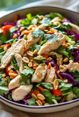 Delicious Thai Chicken Salad with fresh vegetables and a zesty dressing