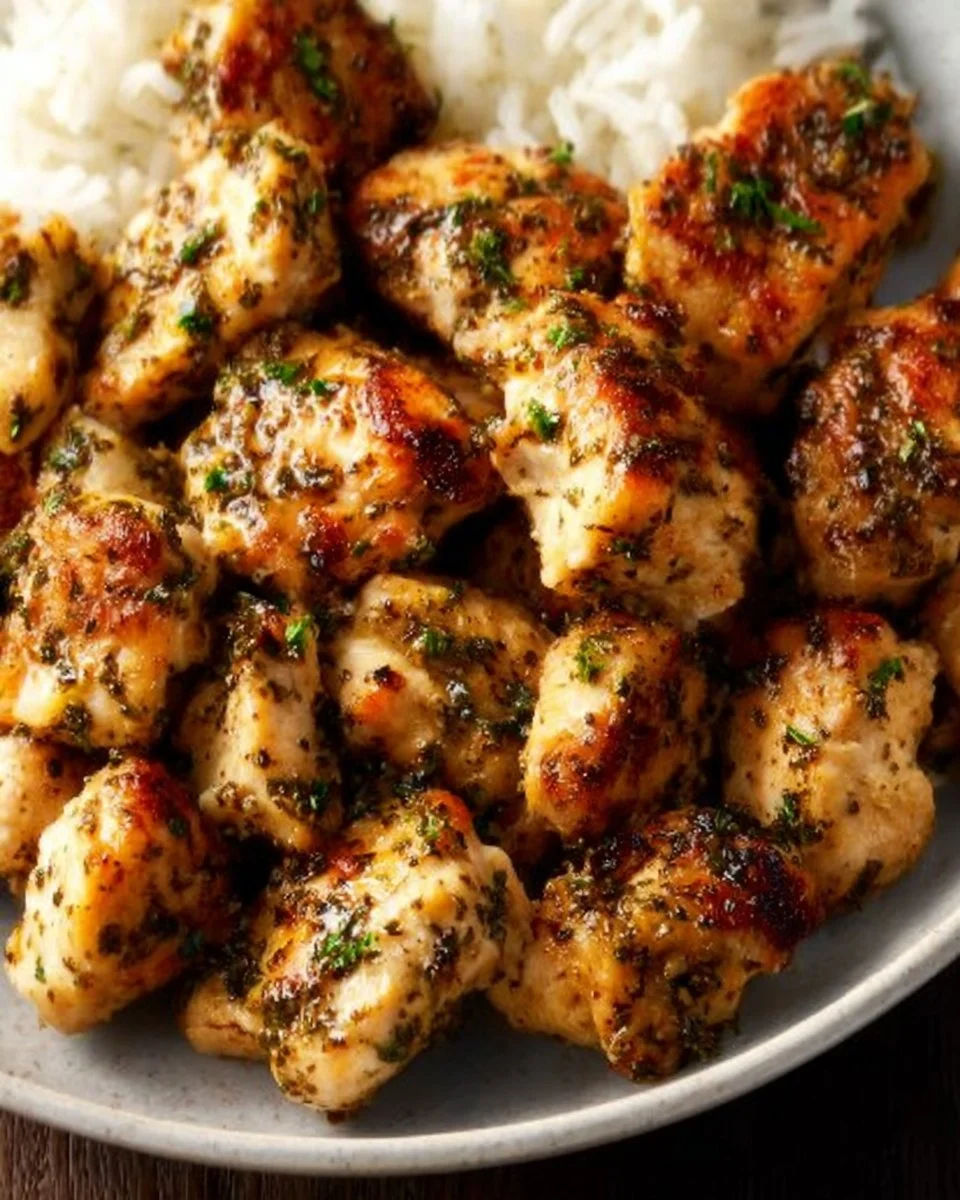 These bite-sized succulent chicken breast morsels are seasoned, seared to perfection, …