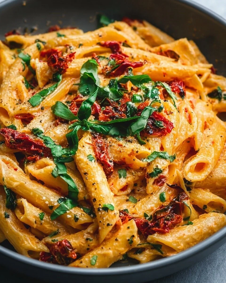 Vegan Creamy Sun Dried Tomato Pasta Recipe
