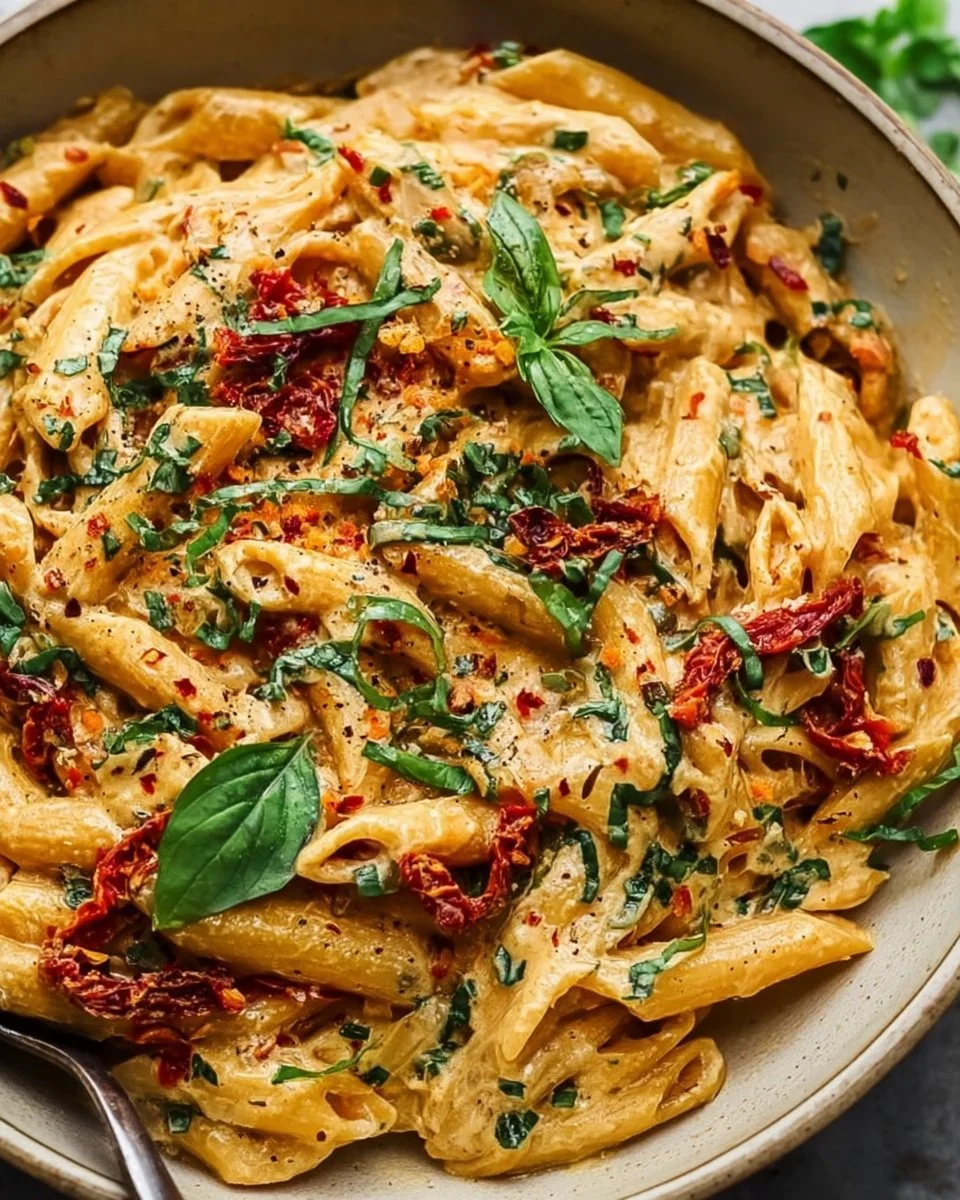 Vegan Creamy Sun Dried Tomato Pasta Recipe