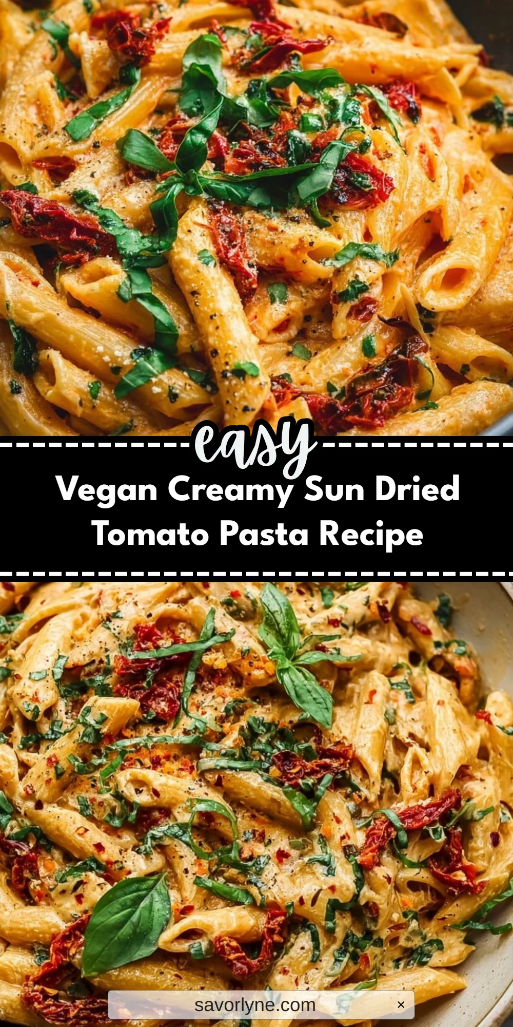Vegan Creamy Sun Dried Tomato Pasta Recipe