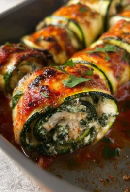 Delicious Zucchini Rollatini with cheese, herbs, and sauce on a plate