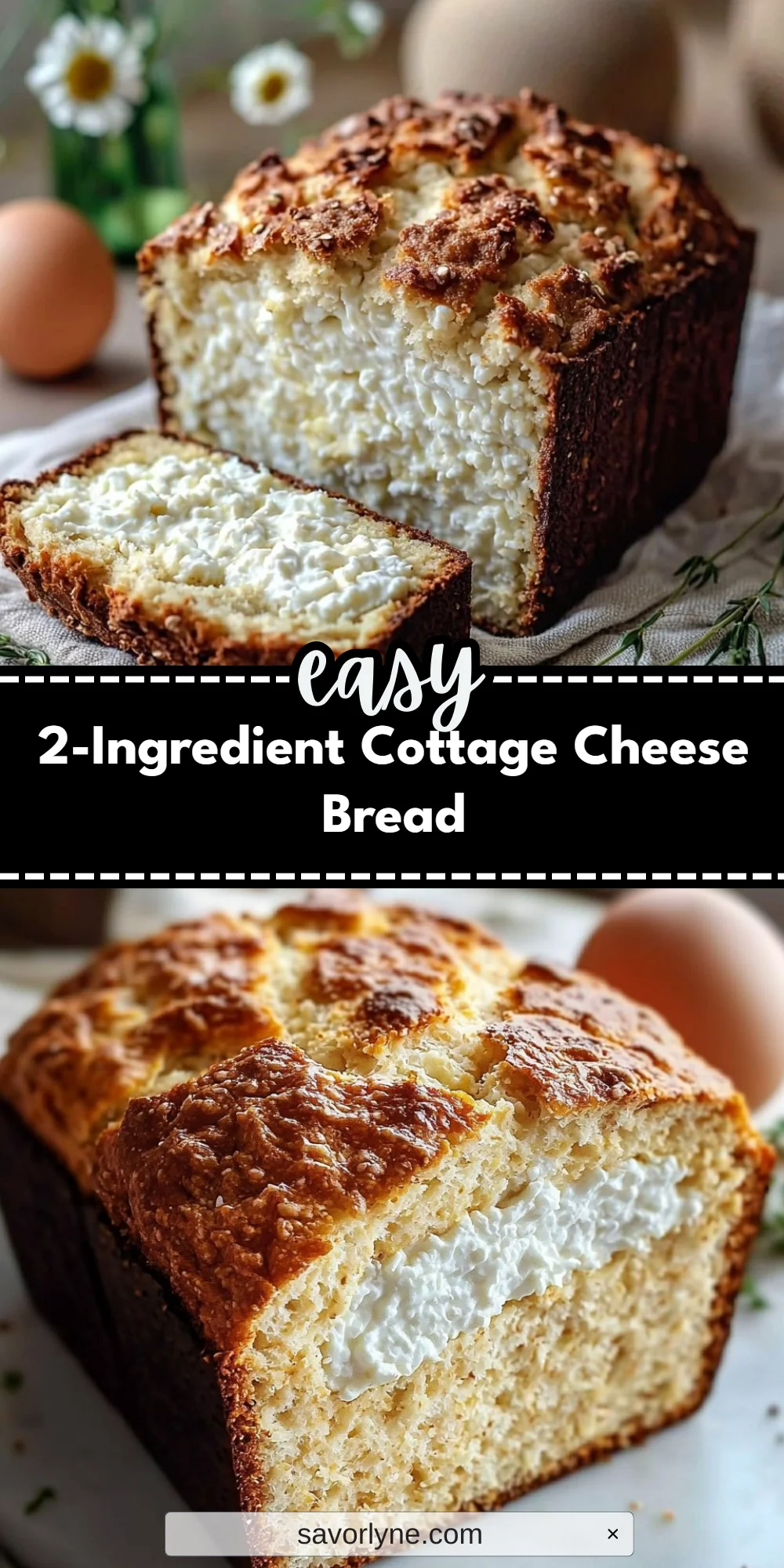 2-Ingredient Cottage Cheese Bread